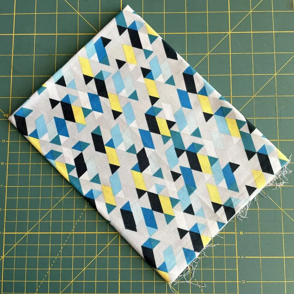 Lizzy House Constellations Blue Yellow Triangles Half Yard Quilting Fabric
